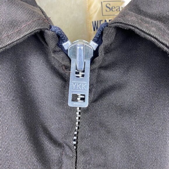 Sears Men's Vintage Brown Wearmaster Full Zip Sherpa Lined Work Jacket US M - Picture 7 of 11